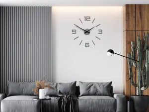 ModernClock 3D nalepovacie hodiny Reden 60x60 cm sivé