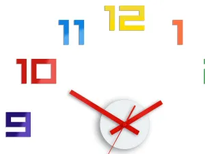 ModernClock 3D nalepovacie hodiny Digit farebné
