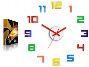 ModernClock 3D nalepovacie hodiny Digit farebné