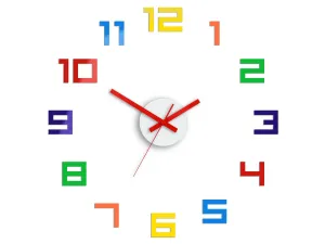 ModernClock 3D nalepovacie hodiny Digit farebné