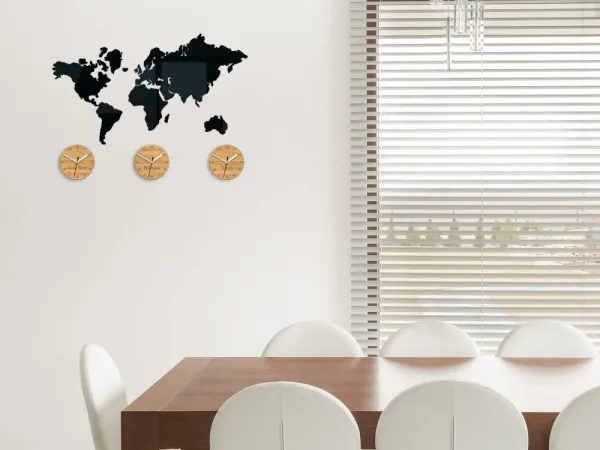 ModernClock 3D nalepovacie hodiny Earth čierne