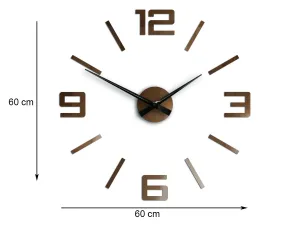 ModernClock 3D nalepovacie hodiny Reden medené