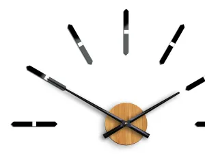ModernClock 3D nalepovacie hodiny Sonne čierne