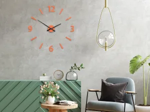 ModernClock 3D nalepovacie hodiny Klaus oranžové