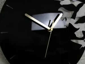 ModernClock 3D nalepovacie hodiny Swallows čierne