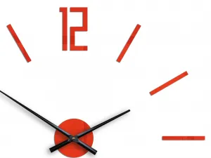 ModernClock 3D nalepovacie hodiny Carlo červené