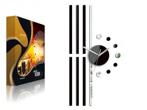 ModernClock 3D nalepovacie hodiny Line čierne