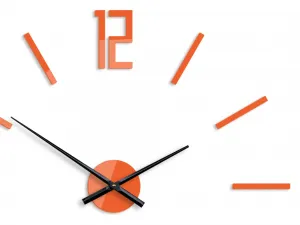 ModernClock 3D nalepovacie hodiny Carlo oranžové