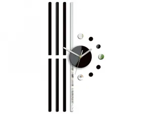 ModernClock 3D nalepovacie hodiny Line čierne