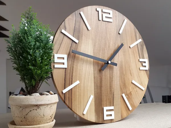 ModernClock Hodiny Arabic Wood hnedo-čierne
