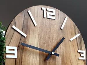 ModernClock Hodiny Arabic Wood hnedo-čierne