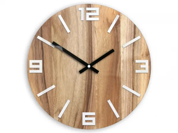 ModernClock Hodiny Arabic Wood hnedo-čierne