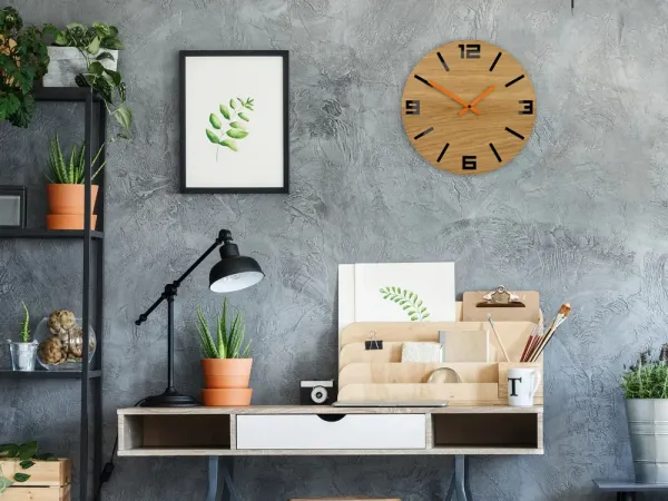 ModernClock Nástenné hodiny Arabic hnedo-oranžové
