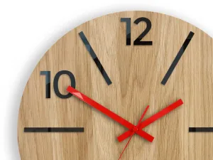ModernClock Nástenné hodiny Akselod hnedo-červené