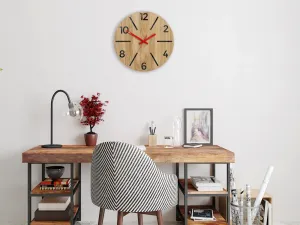 ModernClock Nástenné hodiny Akselod hnedo-červené