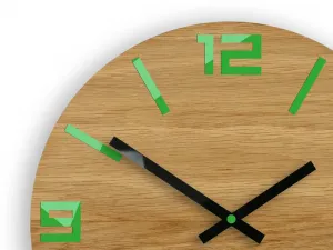 ModernClock Nástenné hodiny Arabic hnedo-zelené