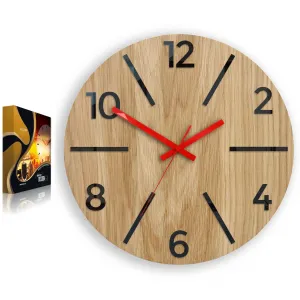 ModernClock Nástenné hodiny Akselod hnedo-červené
