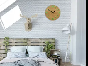 ModernClock Nástenné hodiny Arabic hnedo-zelené