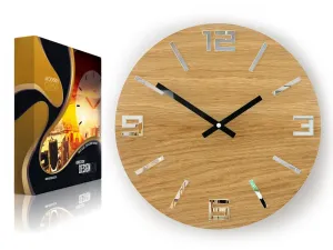 ModernClock Nástenné hodiny Arabic hnedo-zrkadlové