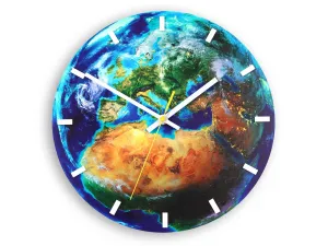 ModernClock Nástenné hodiny Globe modré