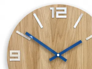 ModernClock Nástenné hodiny Arabic Wood hnedo-modré