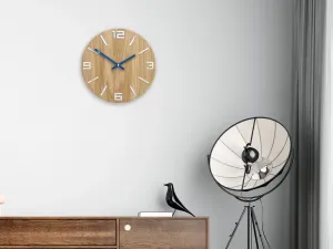 ModernClock Nástenné hodiny Arabic Wood hnedo-modré