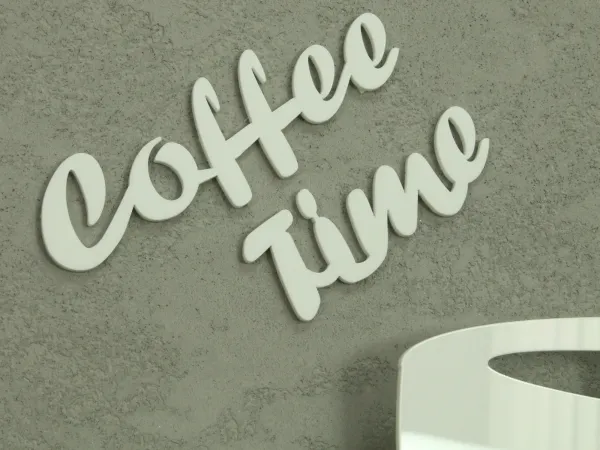 ModernClock Nástenné hodiny Coffee biele