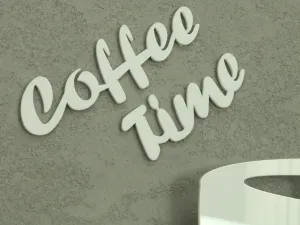 ModernClock Nástenné hodiny Coffee biele