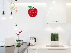 ModernClock Nástenné hodiny Apple červené