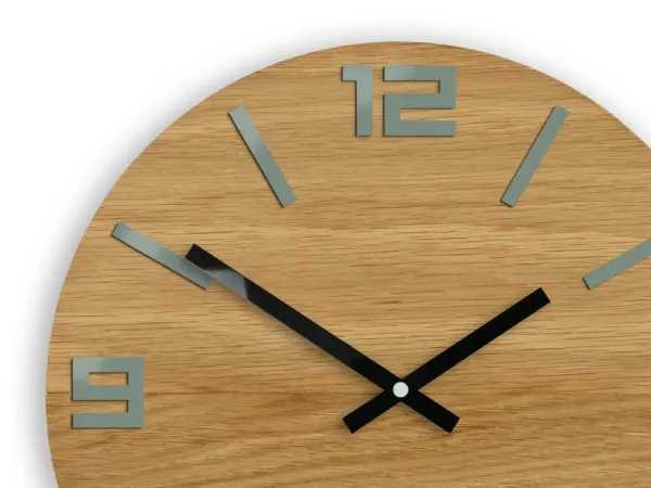ModernClock Nástenné hodiny Arabic Wood hnedo-šedé