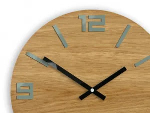 ModernClock Nástenné hodiny Arabic Wood hnedo-šedé