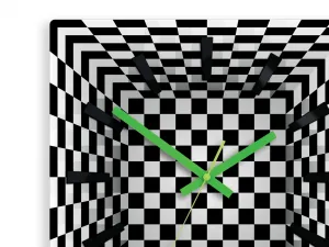 ModernClock Nástenné hodiny Ilusion čiernobiele
