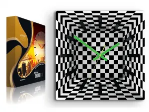 ModernClock Nástenné hodiny Ilusion čiernobiele