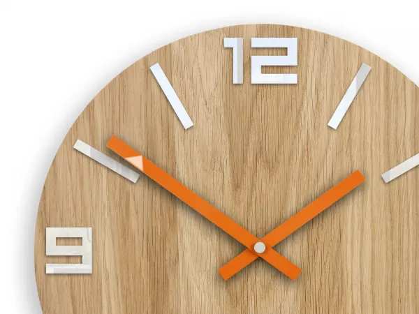 ModernClock Nástenné hodiny Arabic hnedo-bielo-oranžové