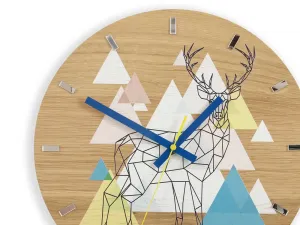 ModernClock Nástenné hodiny Jeleň hnedé