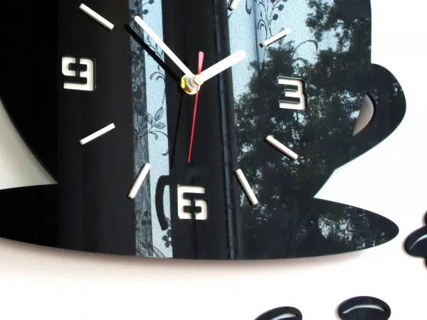 ModernClock Nástěnné hodiny Coffee černé