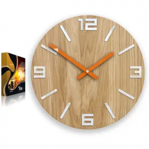 ModernClock Nástenné hodiny Arabic hnedo-bielo-oranžové