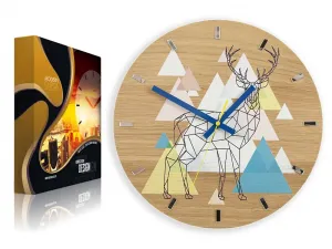 ModernClock Nástenné hodiny Jeleň hnedé