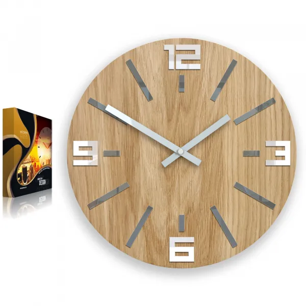ModernClock Nástenné hodiny Sheen šedé