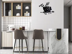 ModernClock Nástěnné hodiny Coffee černé