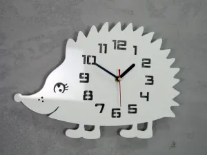 ModernClock Nástenné hodiny Ježko biele