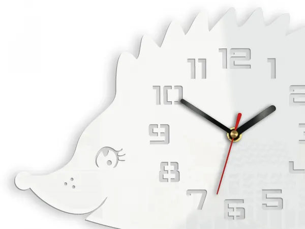 ModernClock Nástenné hodiny Ježko biele