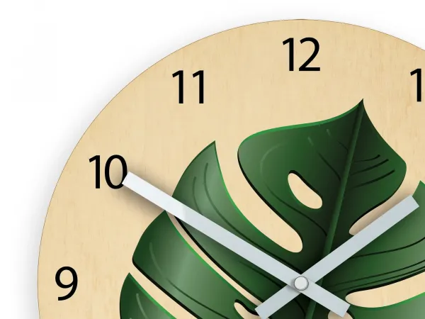 ModernClock Nástenné hodiny Sheet hnedo-zelené