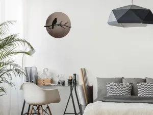 ModernClock Nástenné hodiny Bird šedo-čierne