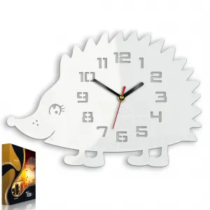ModernClock Nástenné hodiny Ježko biele