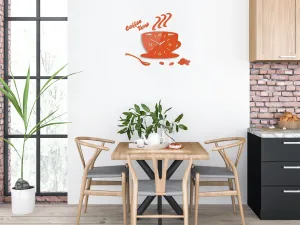 ModernClock Nástenné hodiny Coffee oranžové