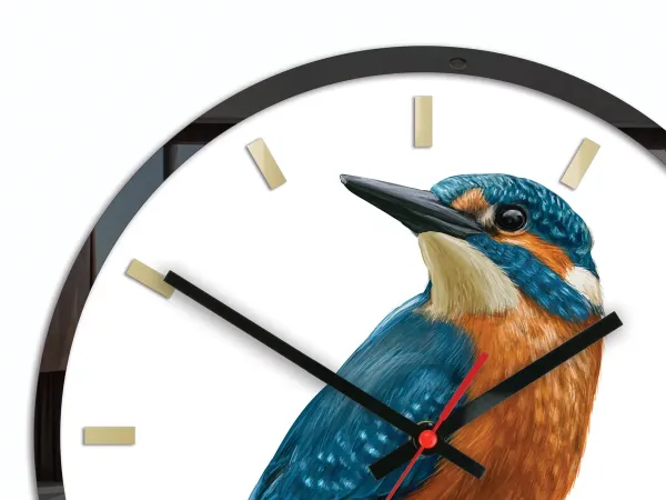 ModernClock Nástenné hodiny Bird Unikat biele