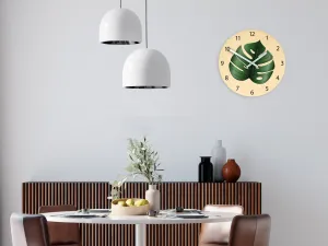 ModernClock Nástenné hodiny Sheet hnedo-zelené