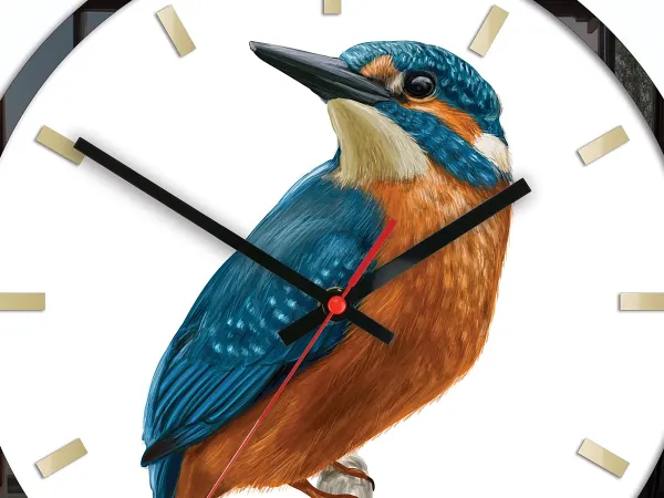 ModernClock Nástenné hodiny Bird Unikat biele
