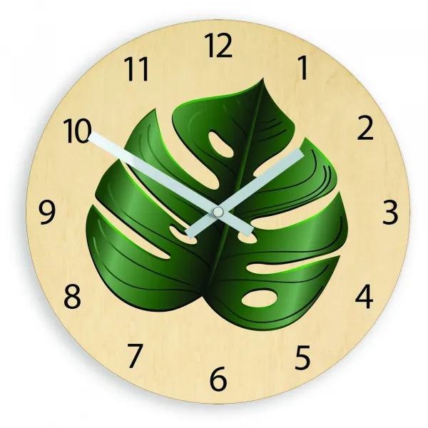 ModernClock Nástenné hodiny Sheet hnedo-zelené